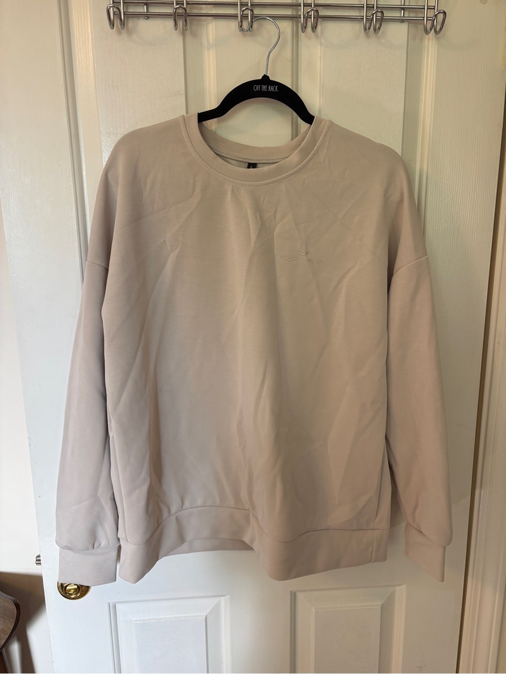 Womens Lazypants Crewneck Sweatshirt and Joggers Sweat Set in Light Beige
